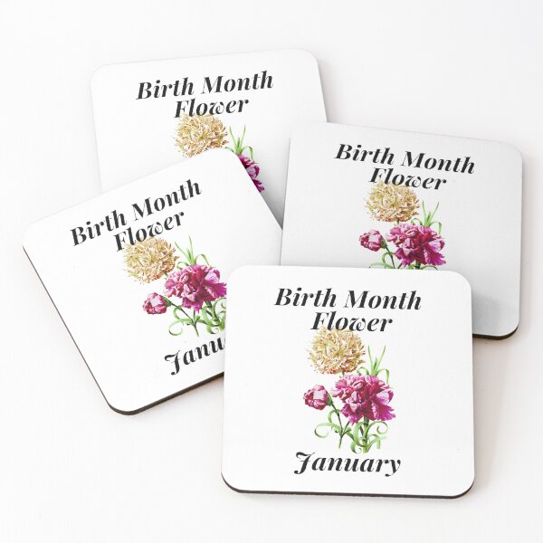 Item preview, Birth Month Flowers January. designed and sold by MacjarrGems.