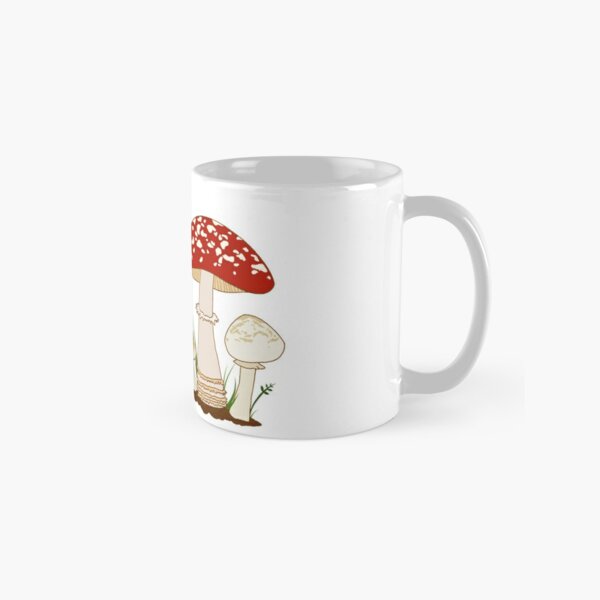 Mushroom Glass Cup, Aesthetic Iced Coffee Cup, Botanical Mushroom