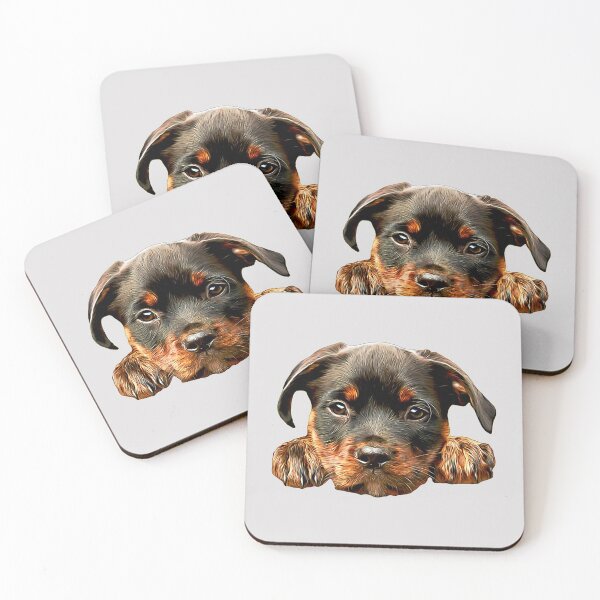 Item preview, Rottweiler Cute Puppy Paws designed and sold by ElegantCat.