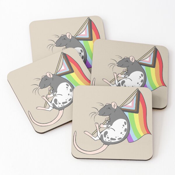 Item preview, Progress Pride Rat - Flag Edition designed and sold by Nabdea.