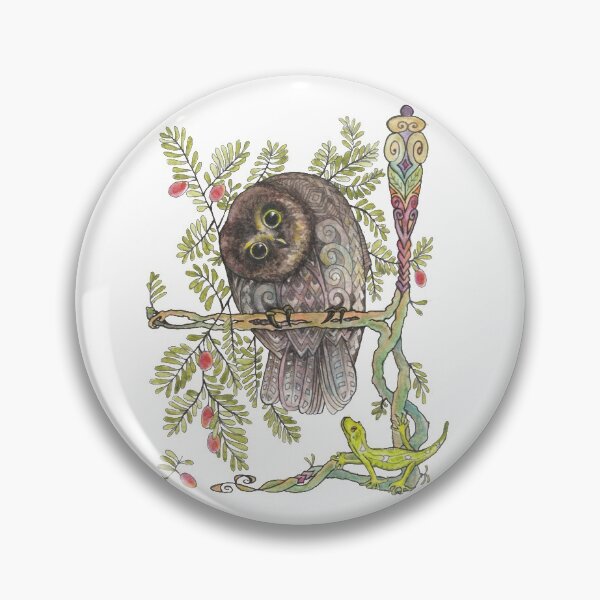 Item preview, Morepork and gecko designed and sold by Linda Bassett.