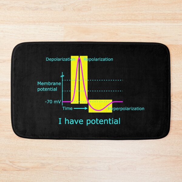 Item preview, I Have Potential - Action Potential, Neuroscience, Psychology, Psych, Biopsychology, Funny Psychology, Brain, Neurotransmitter, Dopamine designed and sold by jadedscientist.