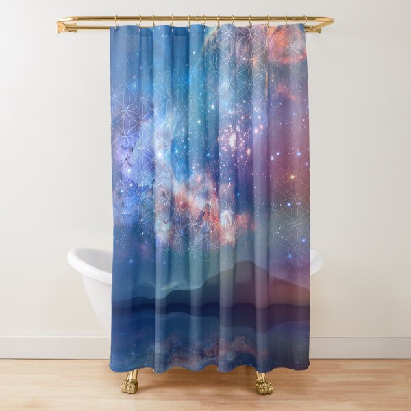 Space Star Landscape Shower Curtain