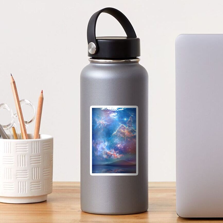 Space Star Landscape Sticker