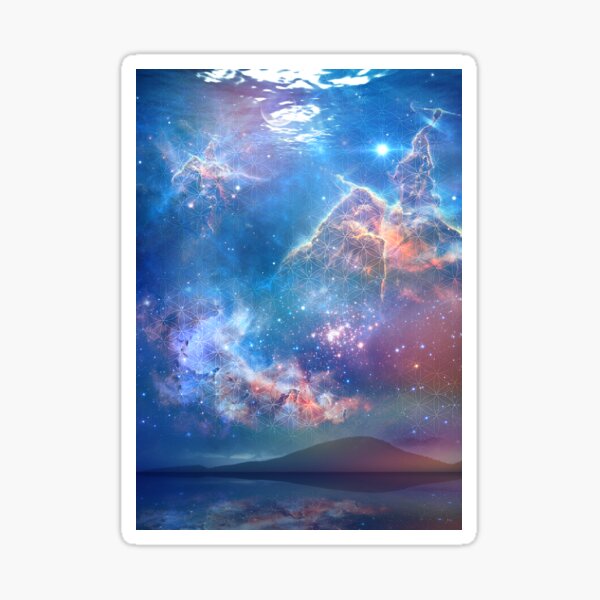Space Star Landscape Sticker