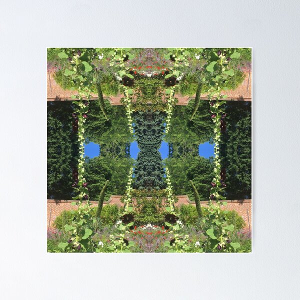 Item preview, Botanical Divine, Deep Purple Hollyhocks in the Summertime Gardens designed and sold by RoseAromas.