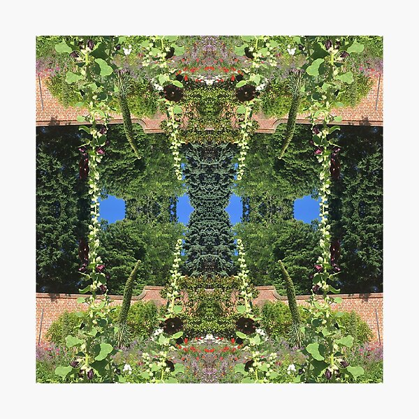 Item preview, Botanical Divine, Deep Purple Hollyhocks in the Summertime Gardens designed and sold by RoseAromas.