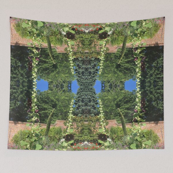 Item preview, Botanical Divine, Deep Purple Hollyhocks in the Summertime Gardens designed and sold by RoseAromas.