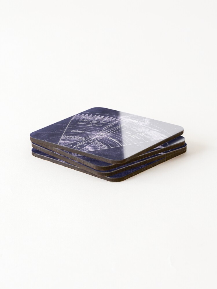 Thumbnail 4 of 5, Coasters (Set of 4), Sacred Geometry (Inverted) designed and sold by Beardeaux.