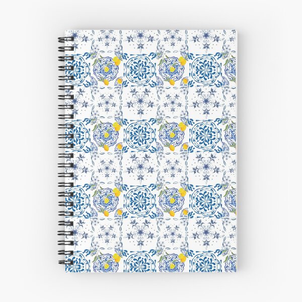 Item preview, Blue tiles Sicilian style citrus fruit pattern. designed and sold by MariaMarinova.