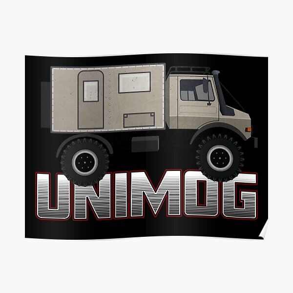UNIMOG Overlander (auf schwarz) Poster