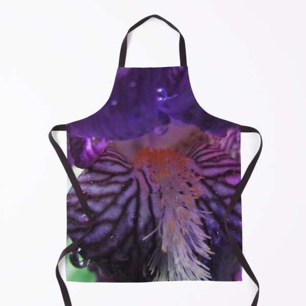 Item preview, Purple Bearded iris with morning dew designed and sold by pgorostiza.