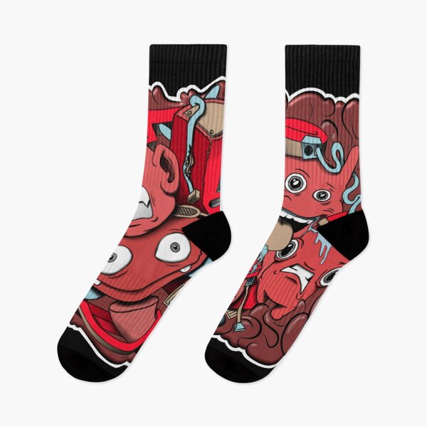 Item preview, Red and Blue graffiti cartoon characters designed and sold by smARTwork.