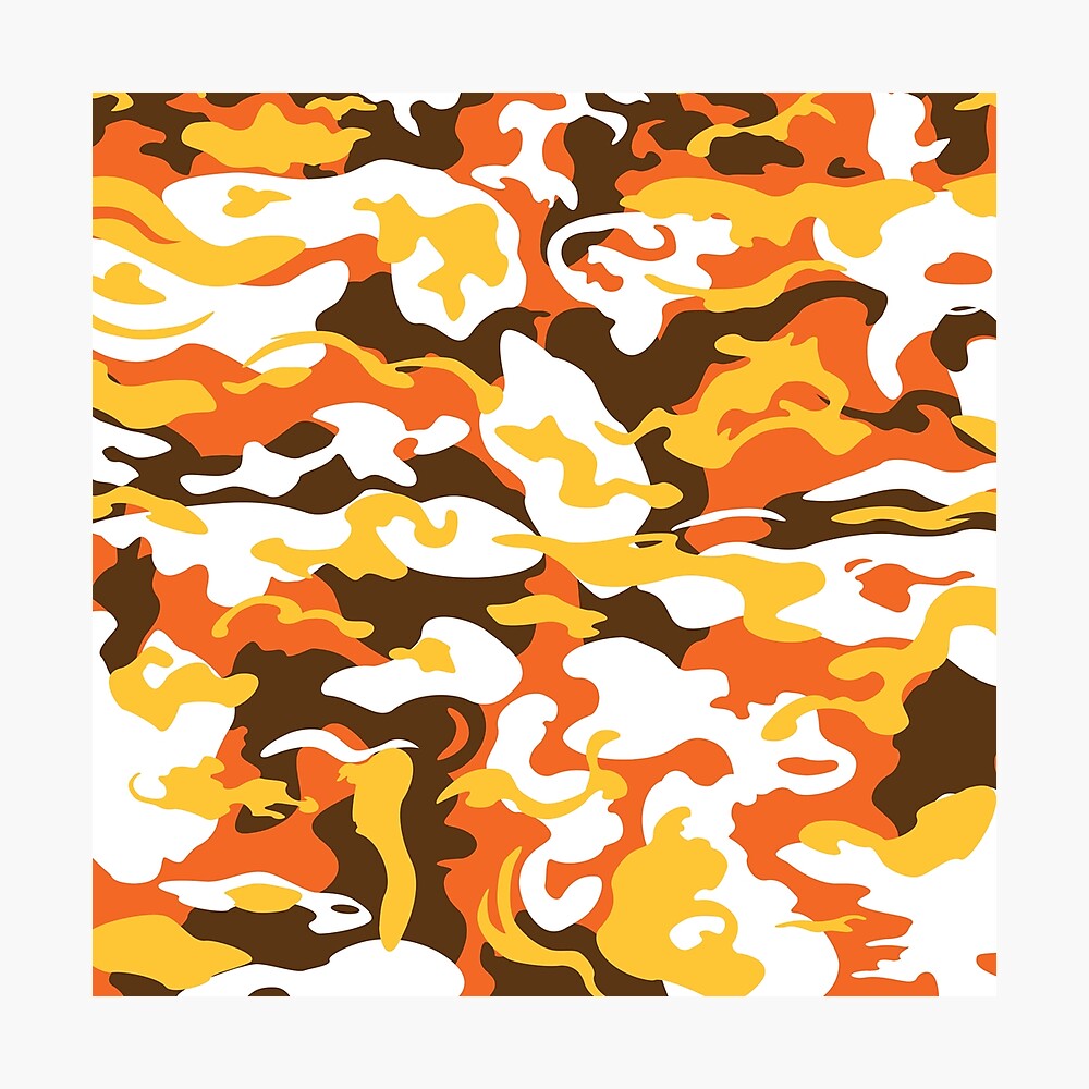 Camo Design Style - Black Orange Camouflage Mixed Pattern Graphic T-Shirt  for Sale by rclwow