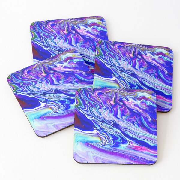 Item preview, Blue and Purple Layers - Acrylic Paint Pour designed and sold by Amy  Grover.