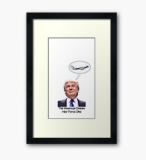 Trump Hair Force One Framed Print
