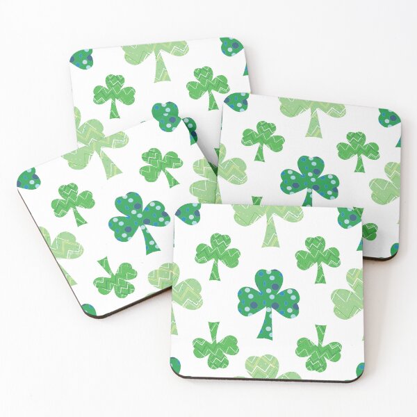 Item preview, Bright pattern filled Shamrocks, Saint Patricks Day designed and sold by Meg M Studio.