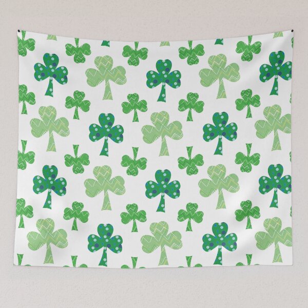 Item preview, Bright pattern filled Shamrocks, Saint Patricks Day designed and sold by Meg M Studio.