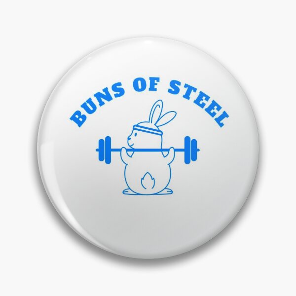 Item preview, Buns of Steel White - Funny Gym designed and sold by GymWearDepot.