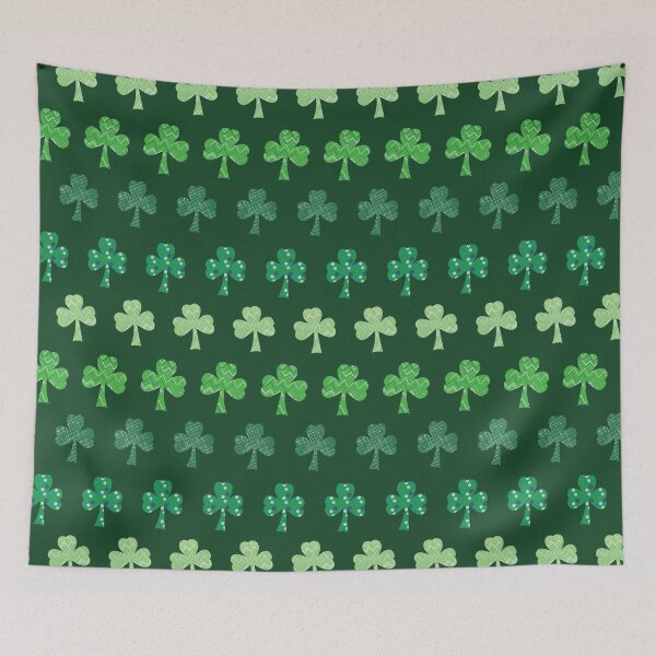 Item preview, Rows of pattern filled Shamrocks, Saint Patrick's Day designed and sold by Meg M Studio.