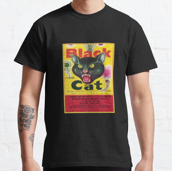 black cat firecrackers t shirt