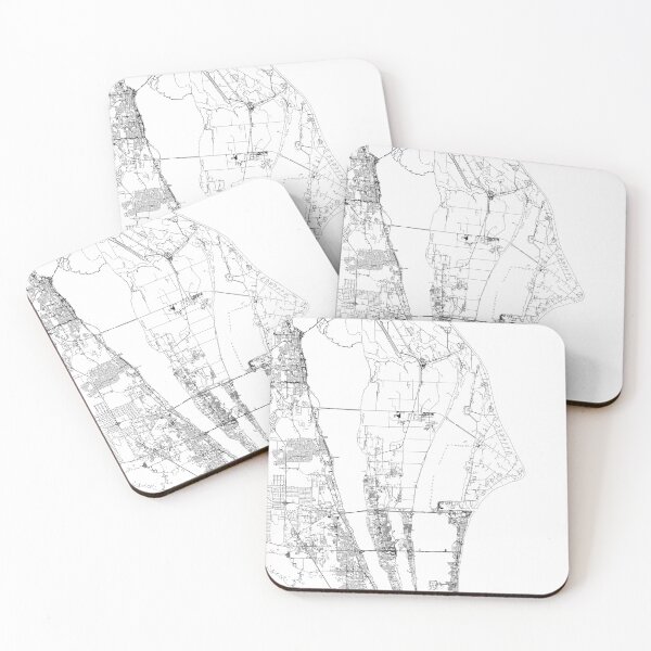 Item preview, Cape Canaveral White Map designed and sold by multiplicitymap.