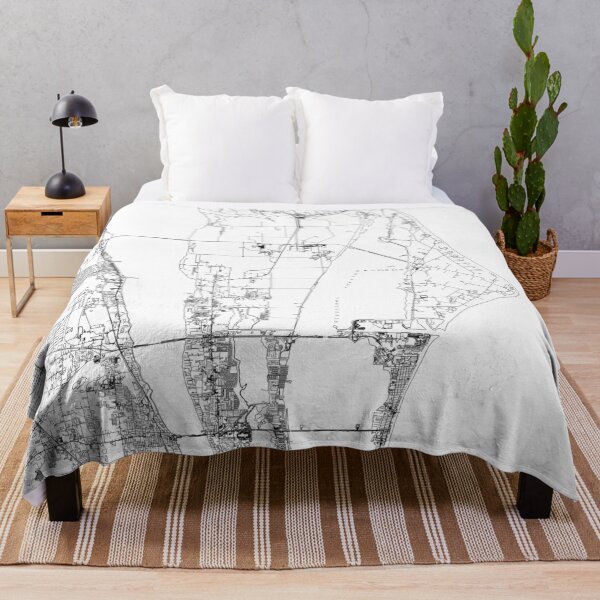 Item preview, Cape Canaveral White Map designed and sold by multiplicitymap.