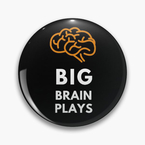 Item preview, Big Brain Plays Gamer Graphic (orange and white) designed and sold by Kiloman 141.