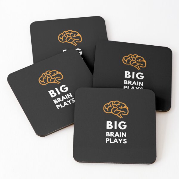 Item preview, Big Brain Plays Gamer Graphic (orange and white) designed and sold by Kiloman 141.