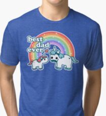 Best Unicorn Dad Tri-blend T-Shirt