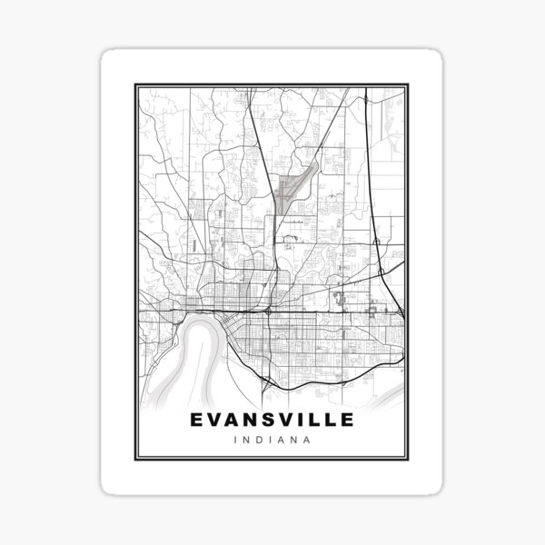 Item preview, Evansville Map designed and sold by Tamas Das.