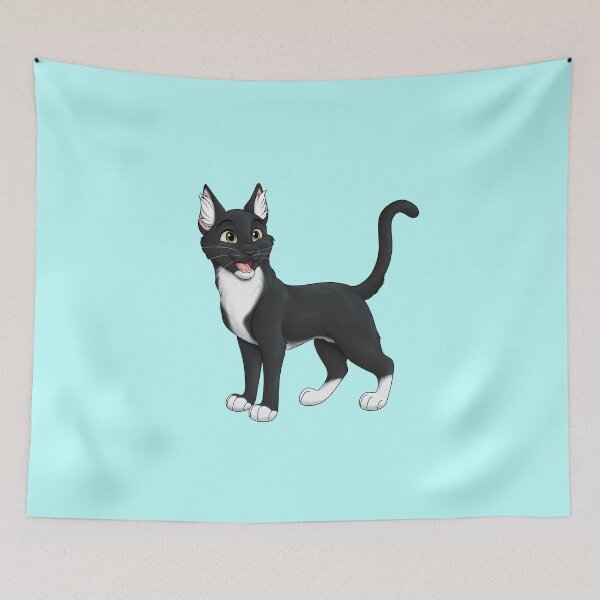 Item preview, Masked Black and White Tuxedo Cat designed and sold by caseysketches.