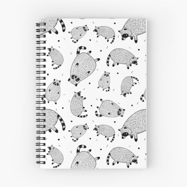 Item preview, Little Racoon Pattern B&W designed and sold by htimagery.
