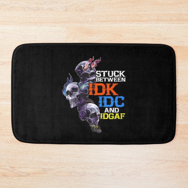 Item preview, Stuck Between IDK IDC And IDGAF Skull designed and sold by boyerhayes.