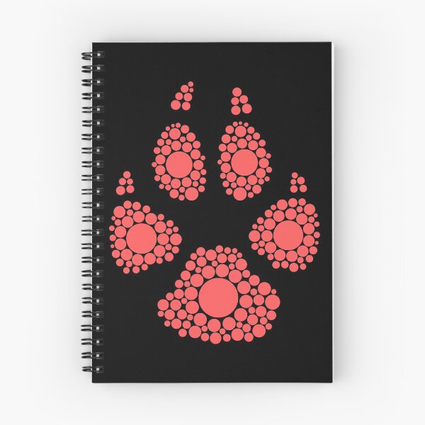 Item preview, Big Coral Paw Print designed and sold by DoggyLoveCA.
