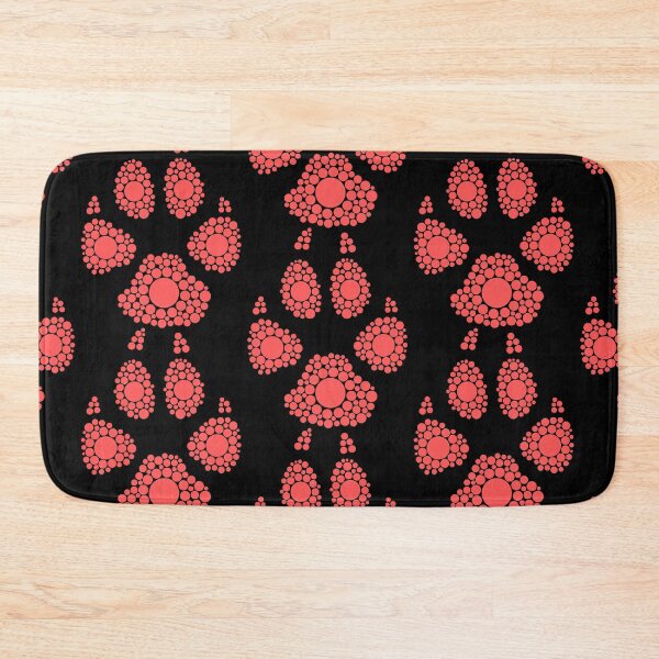 Item preview, Big Coral Paw Print designed and sold by DoggyLoveCA.