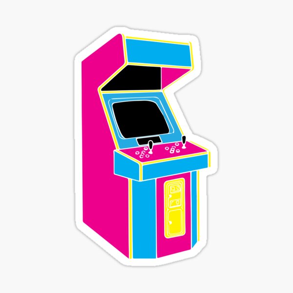“Stand Up, Old School Arcade Game (CMYK)” Sticker by ChattanoogaTee