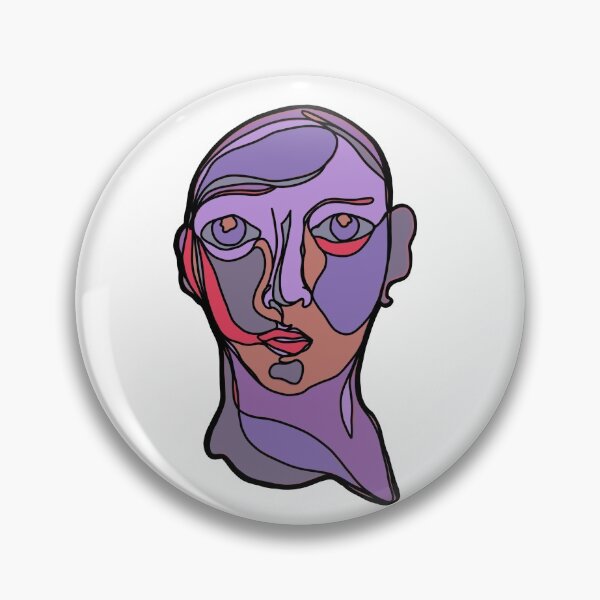 Item preview, Pink Abstract Face designed and sold by alisonjaya.