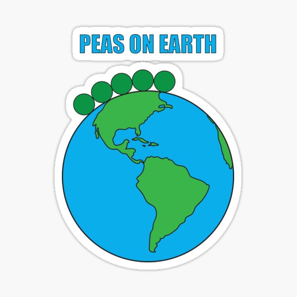Peas On Earth Sticker