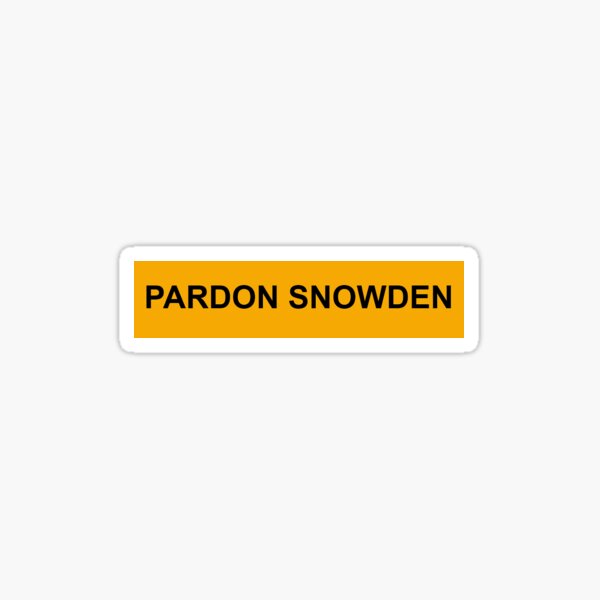 Pardon Snowden Sticker