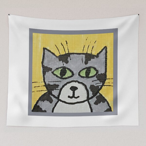 Item preview, Whimsical Cat Portrait #16 designed and sold by ErinBrieArt.