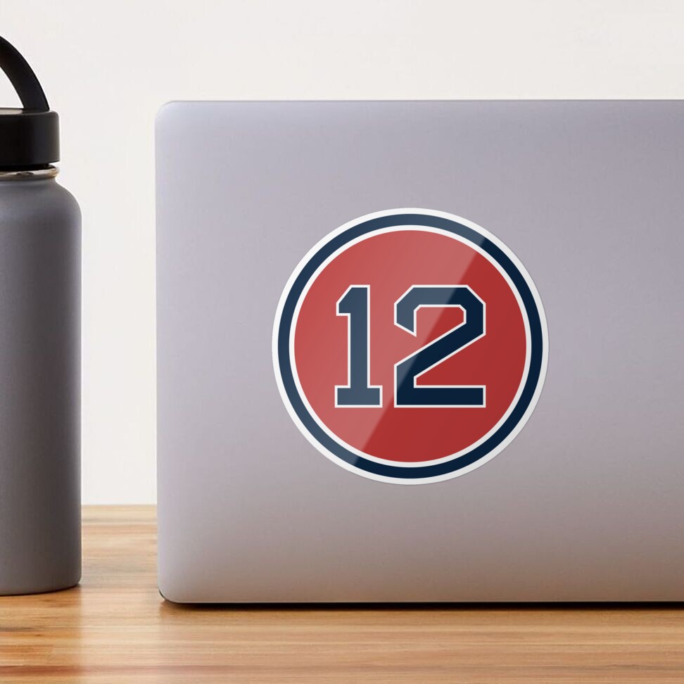 Brock Holt #12 Jersey Number Sticker for Sale by StickBall