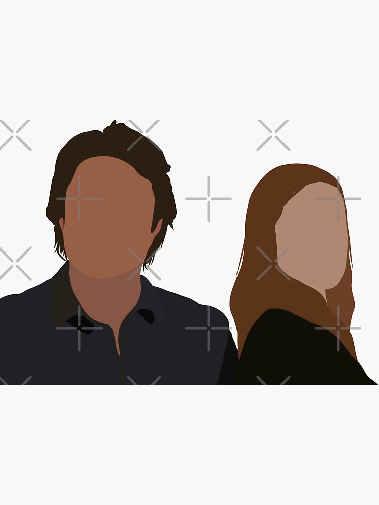 Minimalist Jack and Mel Virgin River Sticker Sticker for Sale by