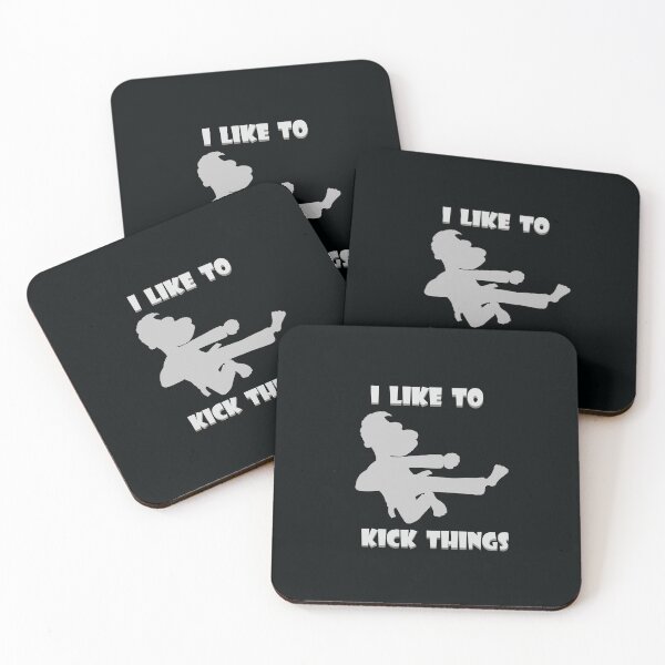 Item preview, I Like to Kick Things grey designed and sold by KJKlassiks.
