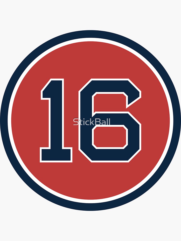 Andrew Benintendi #16 Jersey Number Sticker for Sale by StickBall