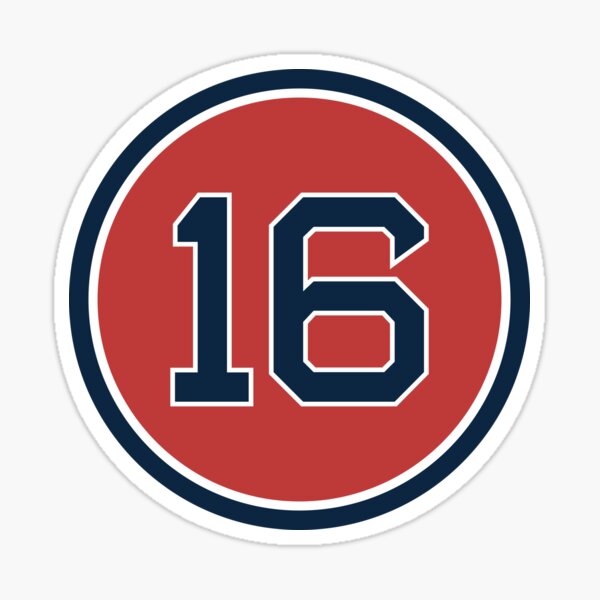 Andrew Benintendi #16 Jersey Number Sticker for Sale by StickBall