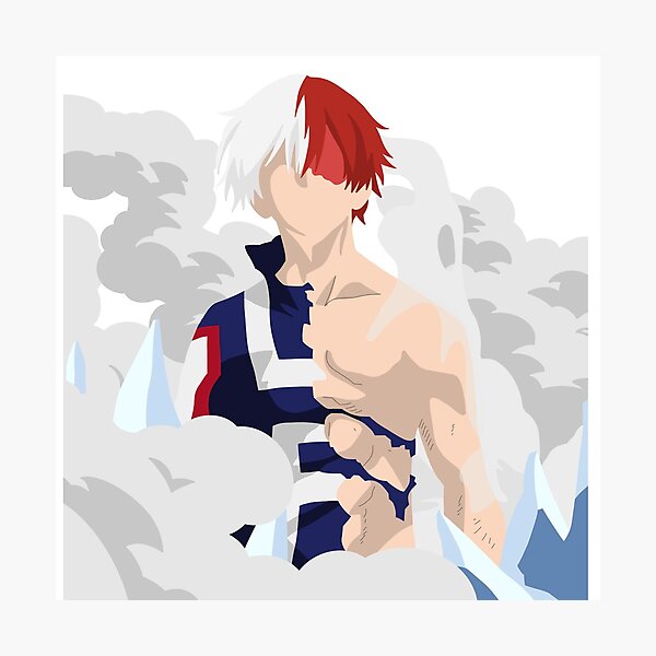 Shoto Todoroki My Hero Academia Half Hot Half Cold Wall Art Redbubble