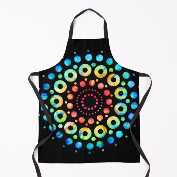 Item preview, Unique Rainbow Multi-Color Circle Mandala Tie-Dye Design Pattern // Red Orange Yellow Green Blue Purple designed and sold by AEJdesign.