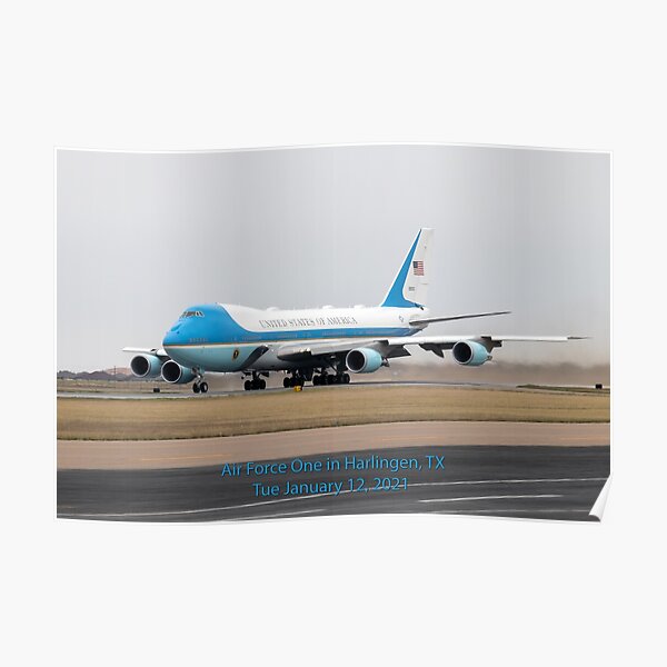 Air Force One departing Harlingen, Texas Poster