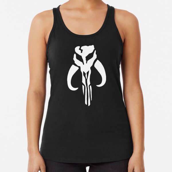 mandalorian skull Racerback Tank Top